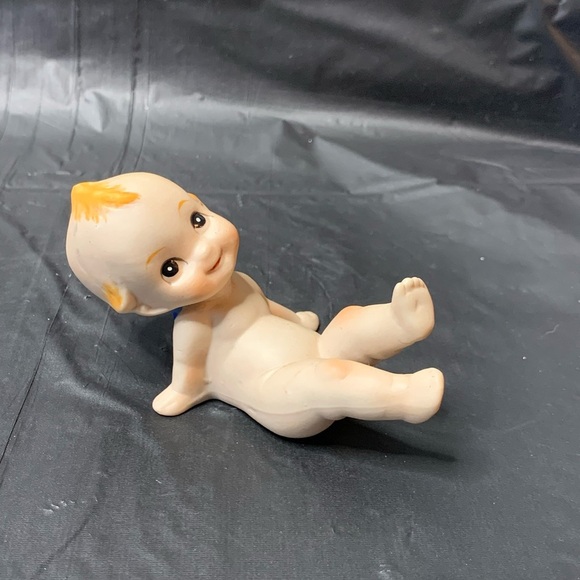 Other - Kewpie Porcelain Baby Beige Vintage Angle Baby Collectable Playful Piano Baby
